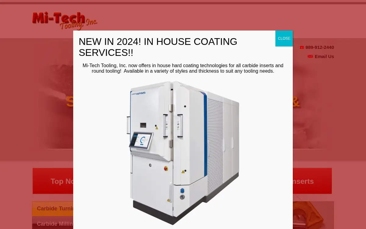 Homepage of Mi Tech Tooling INC