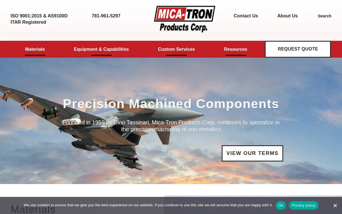 Homepage of Mica-tron Products CORP