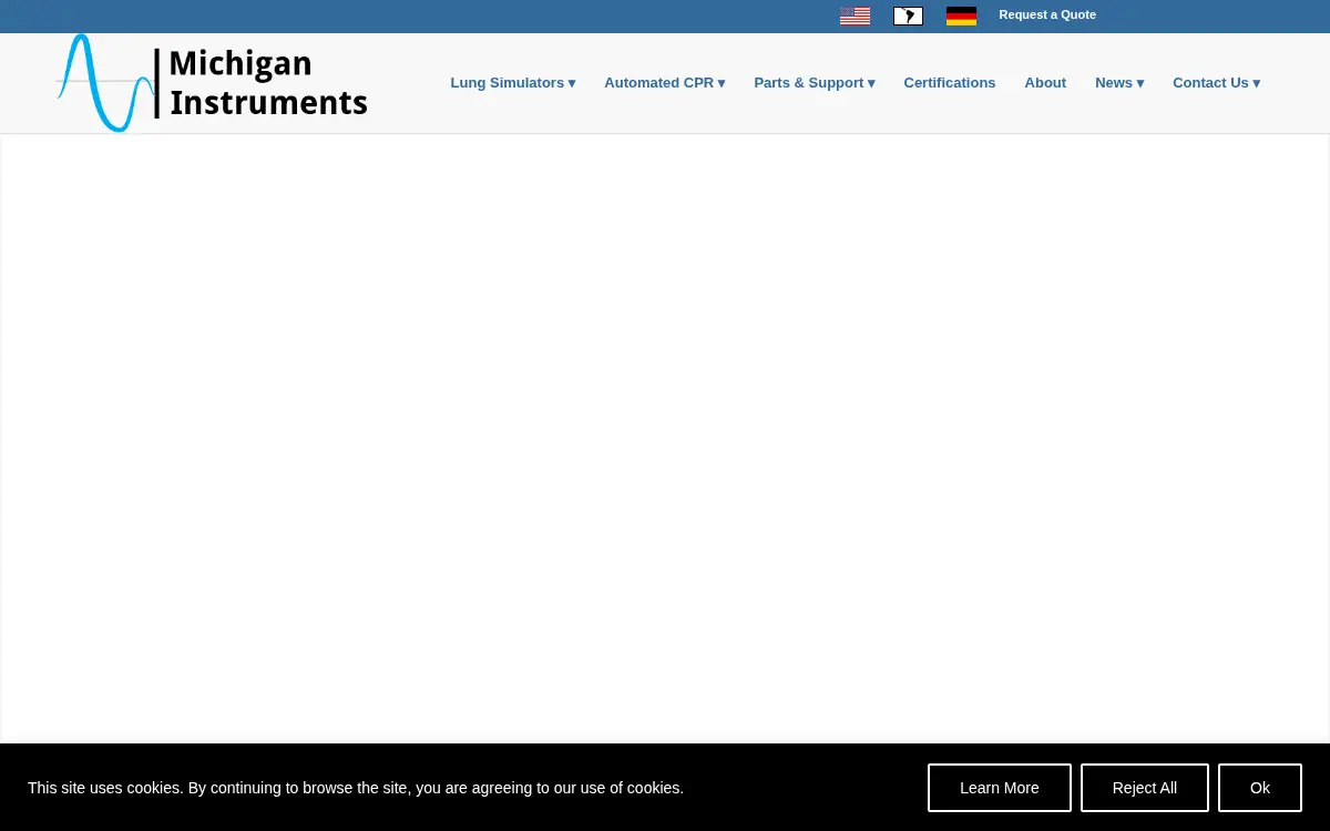 Homepage of Michigan Instruments, LLC