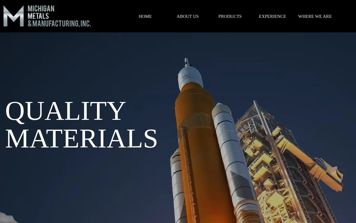 Homepage of Michigan Metals & Manufacturing INC