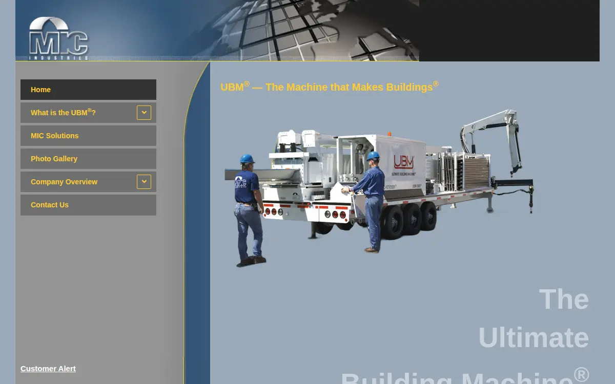 Homepage of Mic Industries INC
