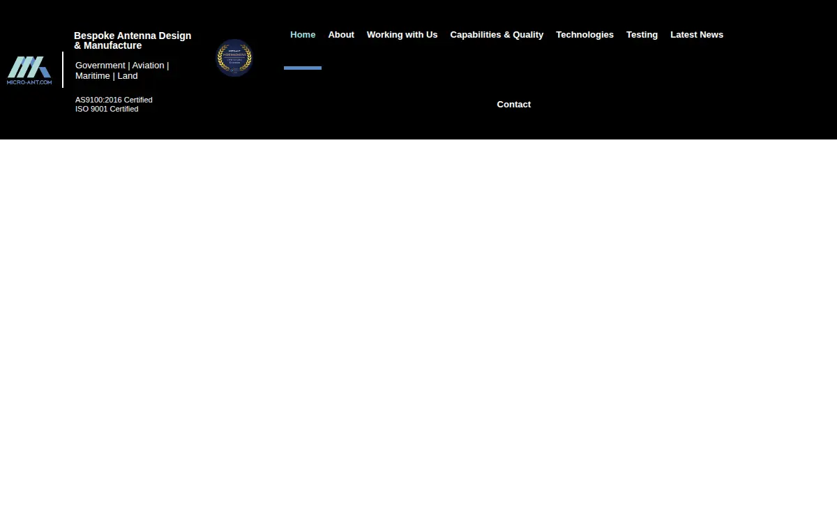 Homepage of Micro-ant, LLC