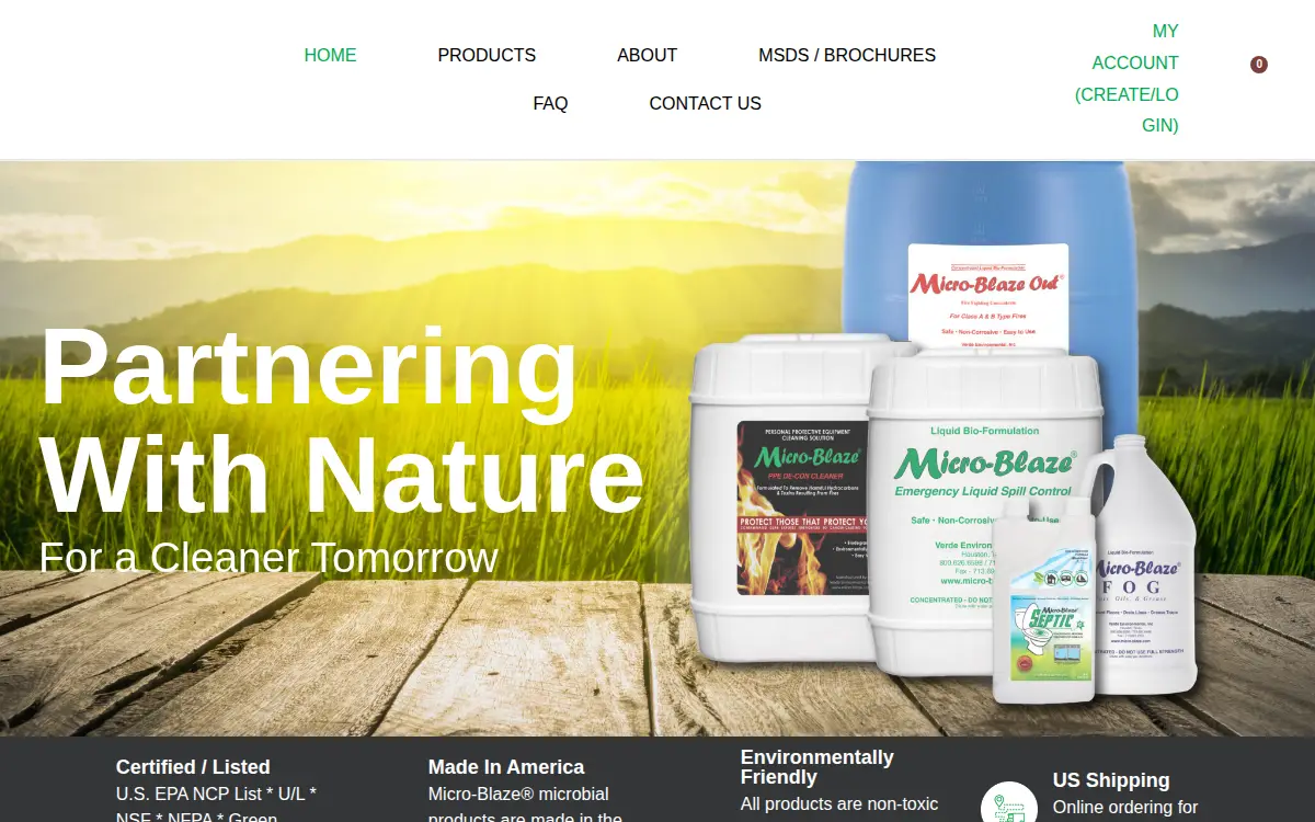 Homepage of Verde Environmental, INC