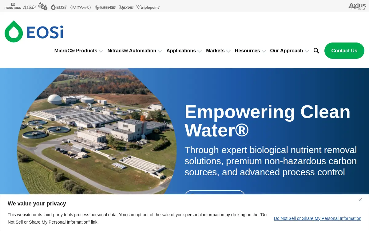 Homepage of Environmental Operating Solutions INC