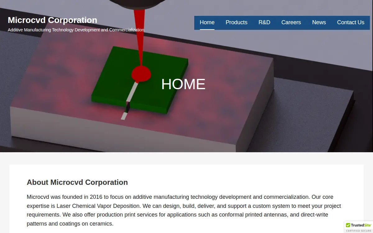 Homepage of Microcvd CORP