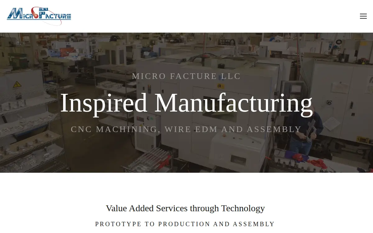 Homepage of Micro Facture LLC