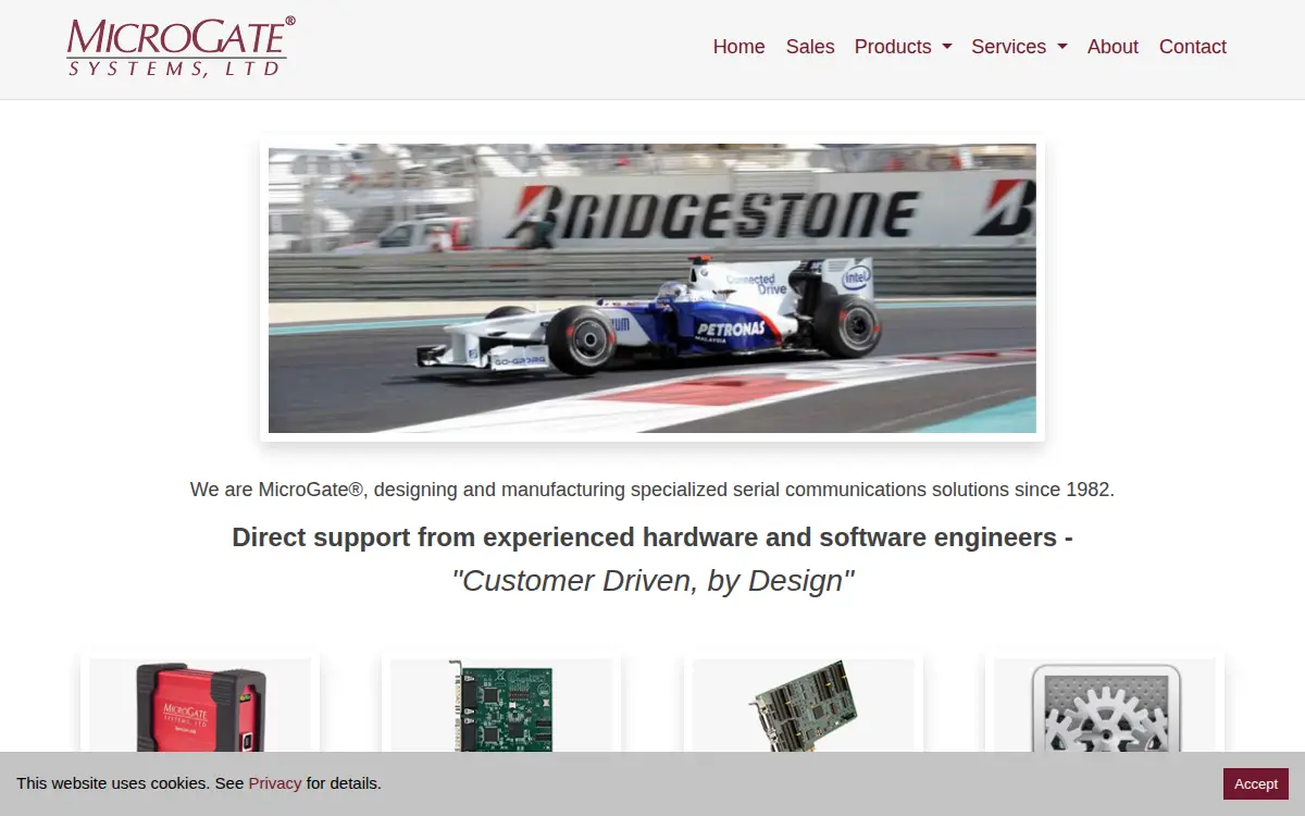 Homepage of Microgate Systems, LTD.