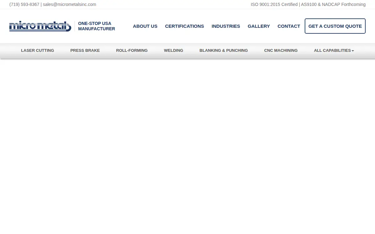 Homepage of Superior Precision Sheet Metal CORP.