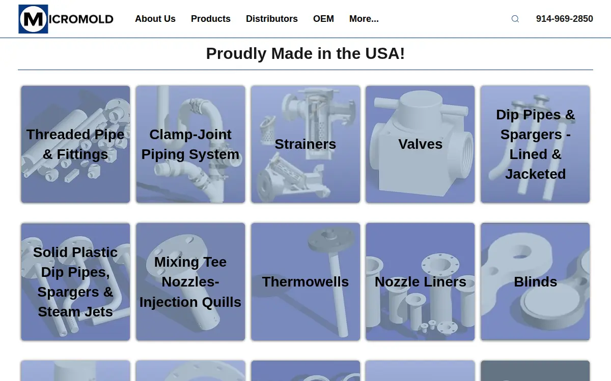 Homepage of Micromold Products, INC.