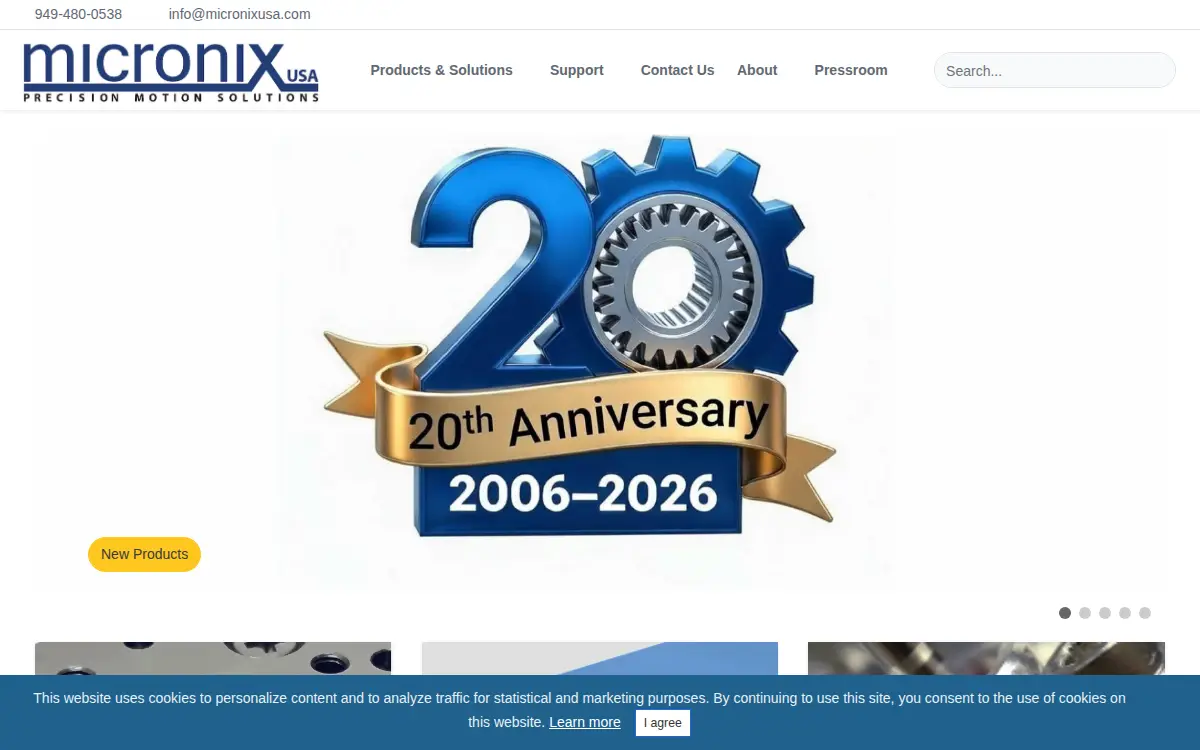 Homepage of Micronix USA LLC