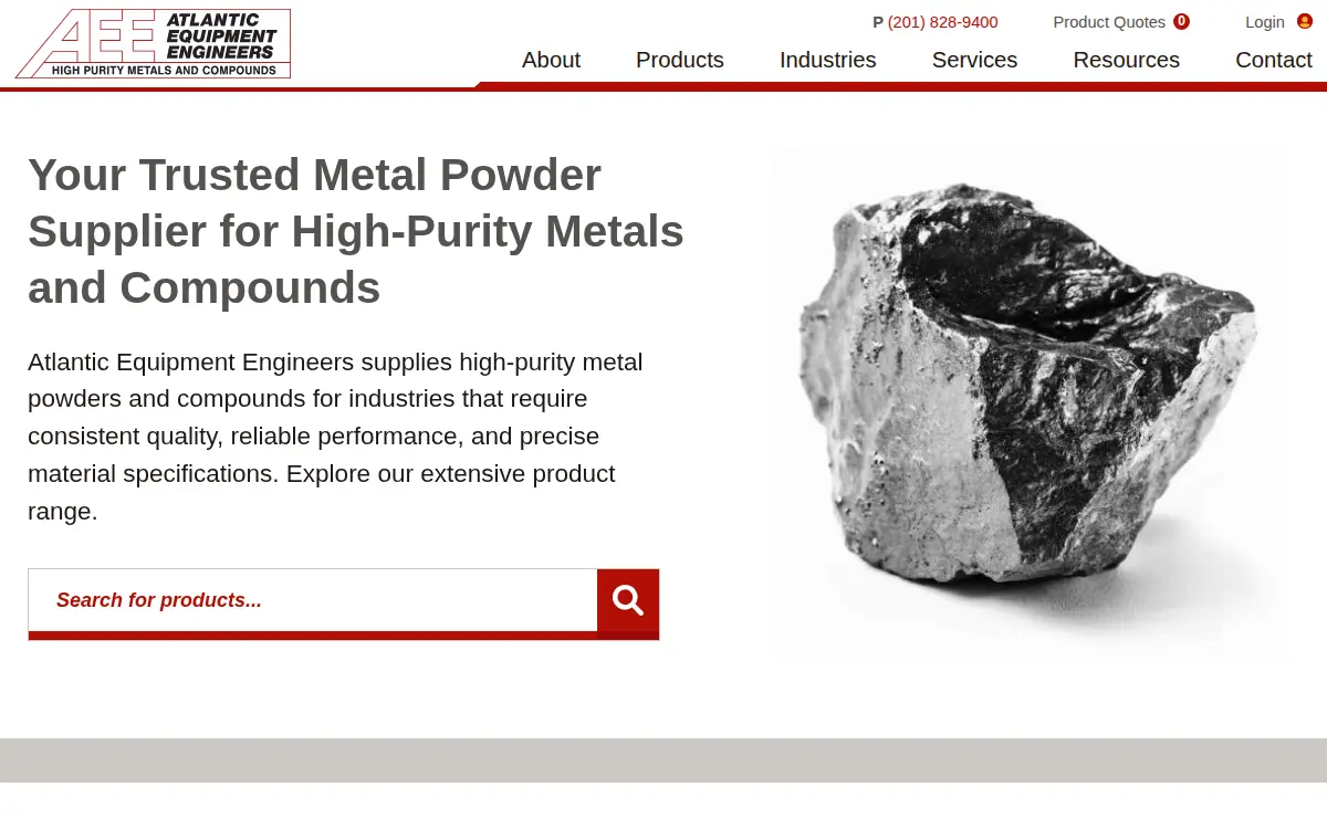 Homepage of Atlantic Equipment Engineers, INC.