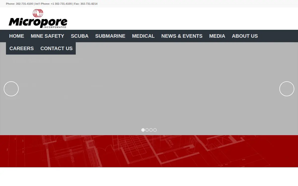 Homepage of Micropore, INC.