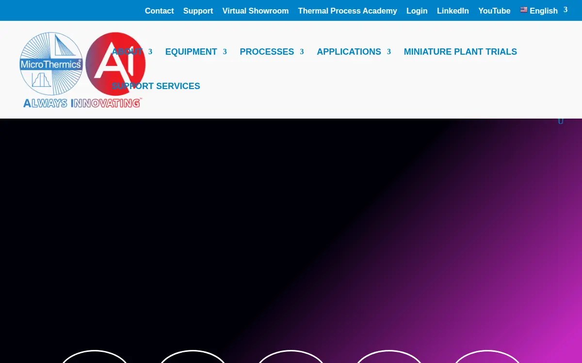Homepage of Microthermics INC.