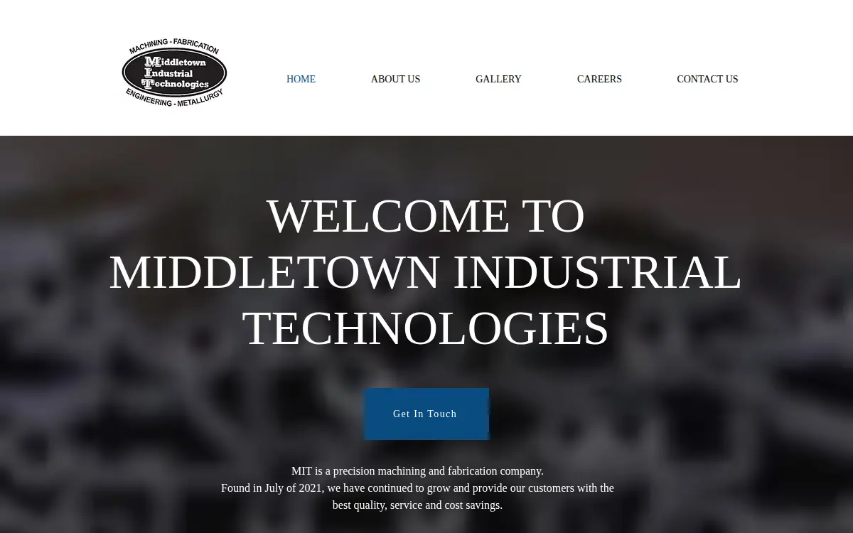 Homepage of Middletown Industrial Technologies, LLC