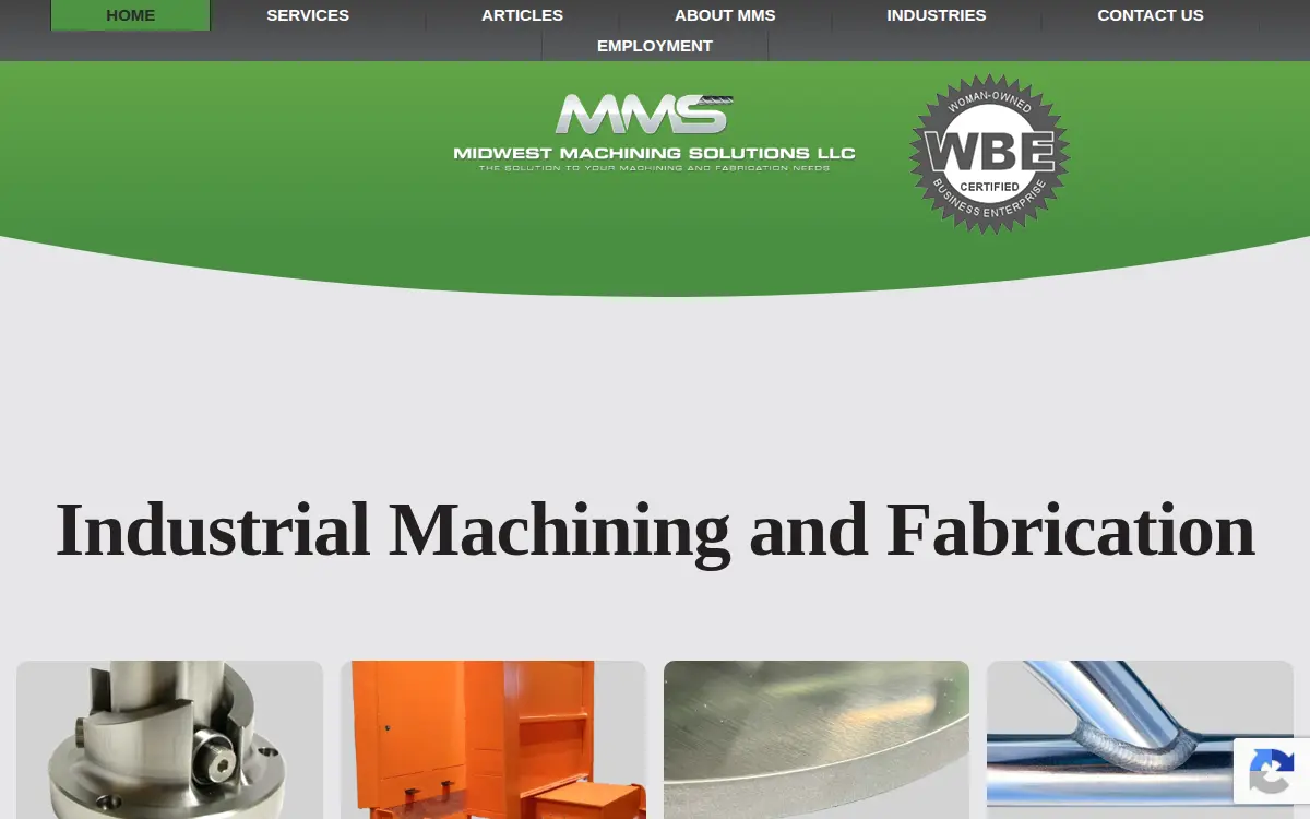 Homepage of Midwest Machining Solutions LLC
