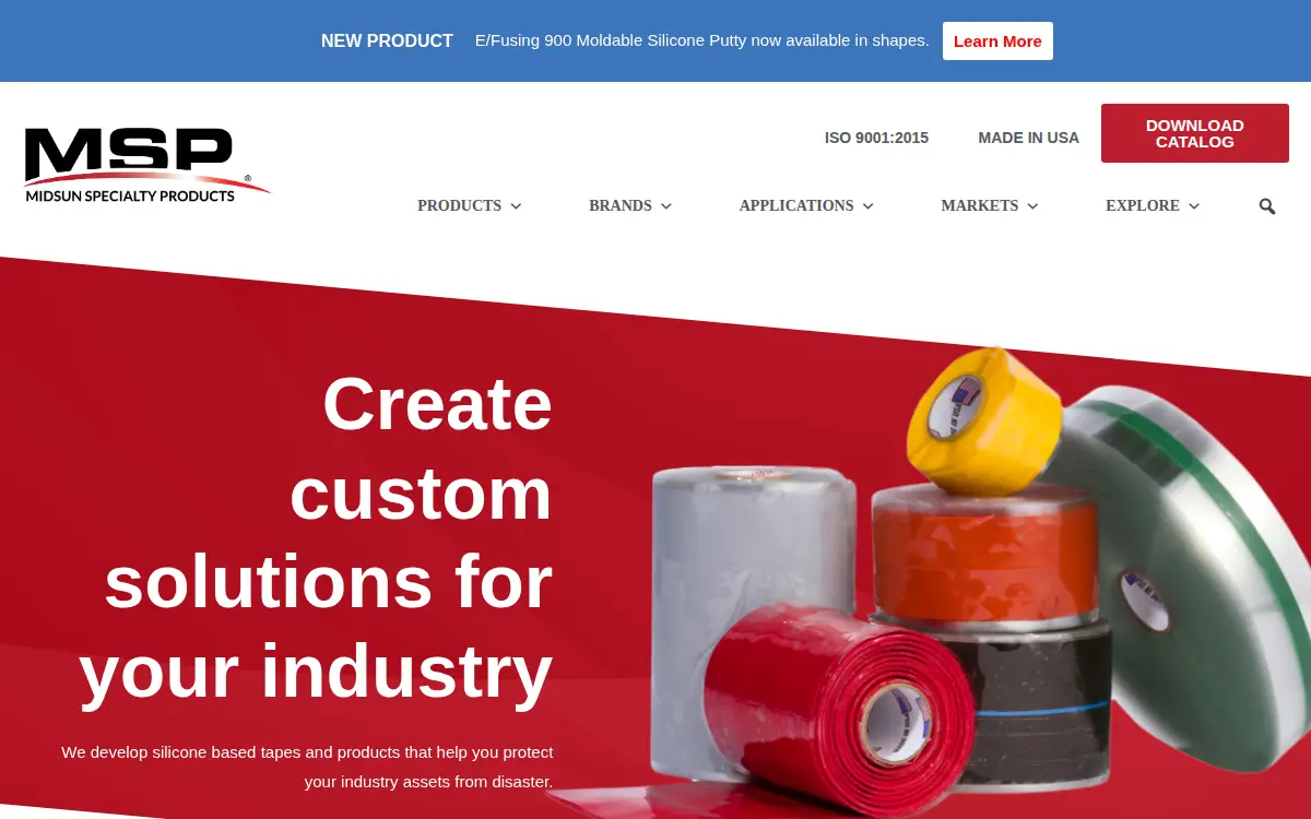 Homepage of Midsun Specialty Products, INC.