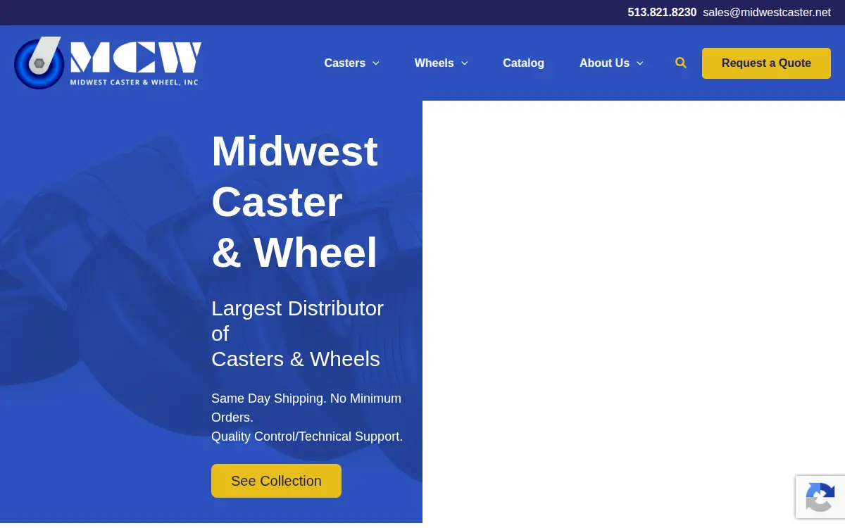 Homepage of Midwest Caster & Wheel INC