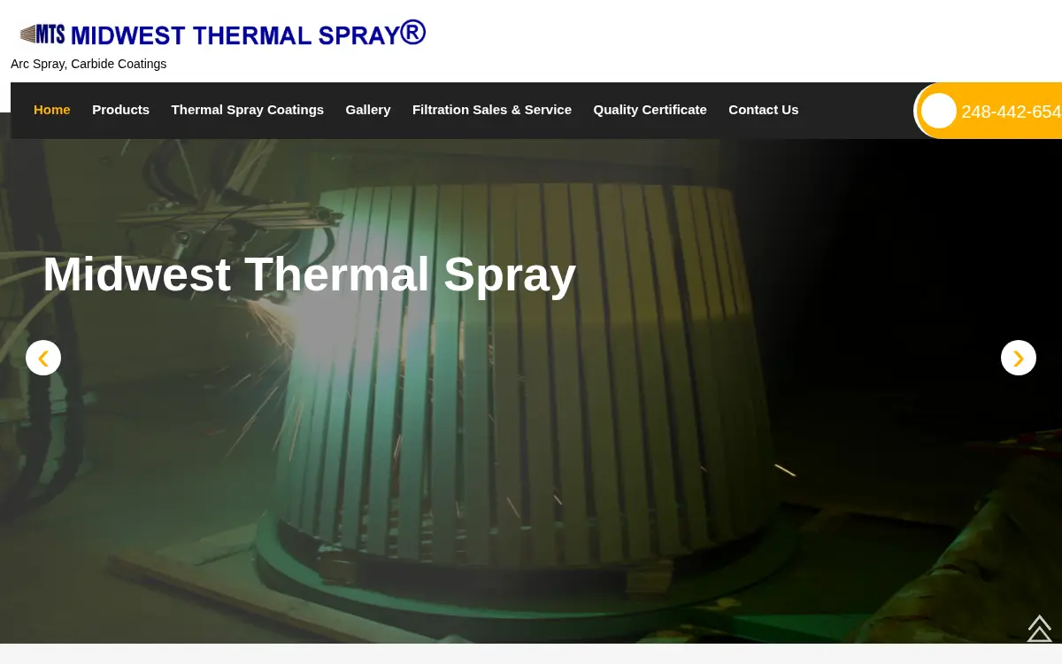 Homepage of Midwest Thermal Spray INC