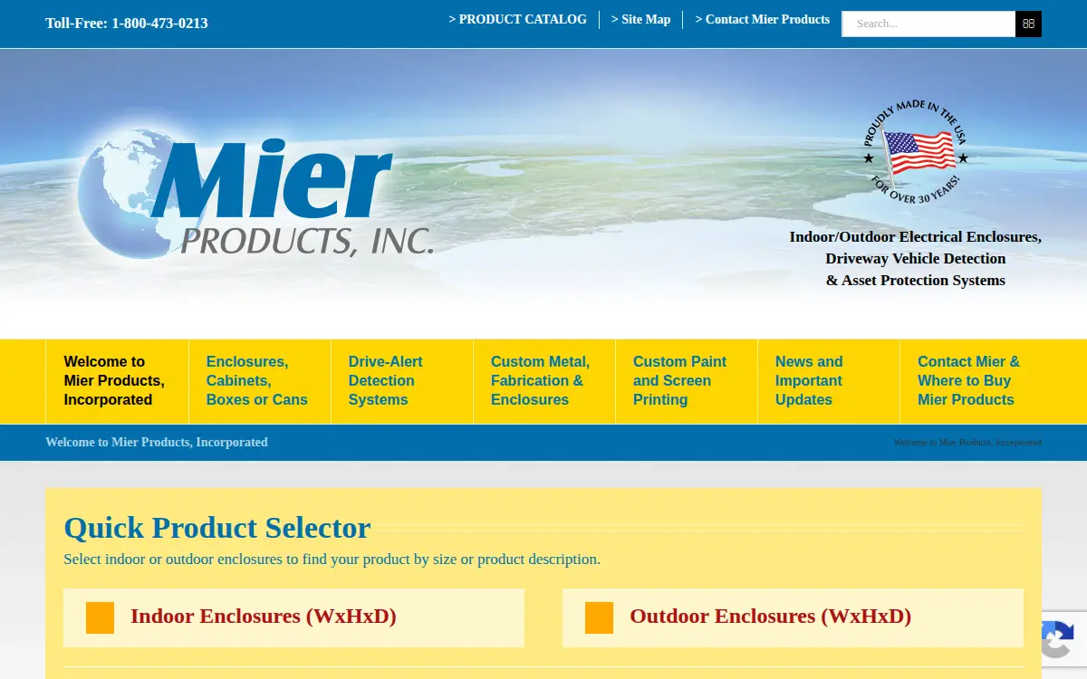 Homepage of Mier Products, INC