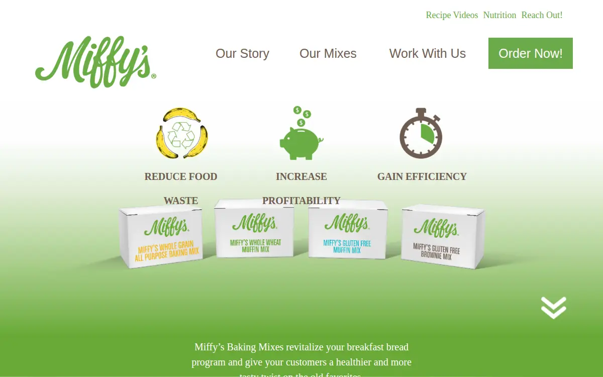 Homepage of Miffy's Foods LLC