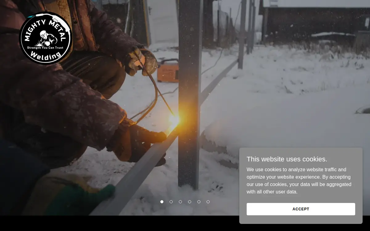 Homepage of Mighty Metal Welding, LLC
