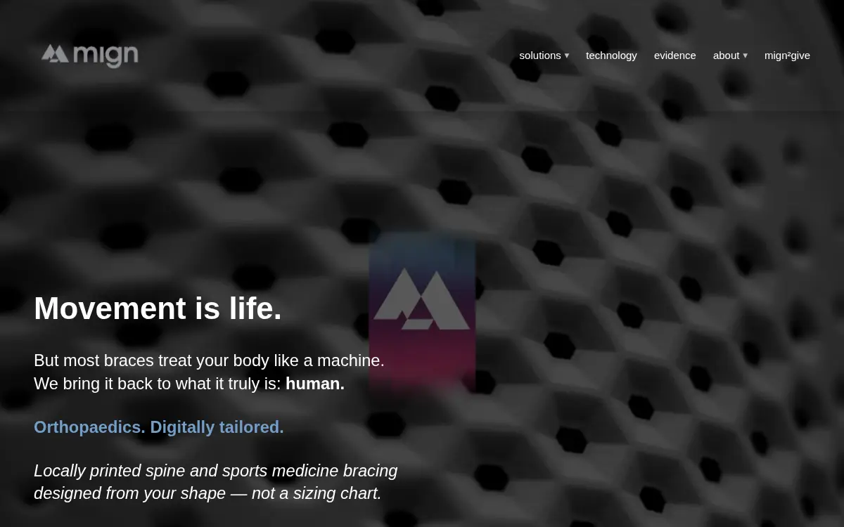 Homepage of Mign INC