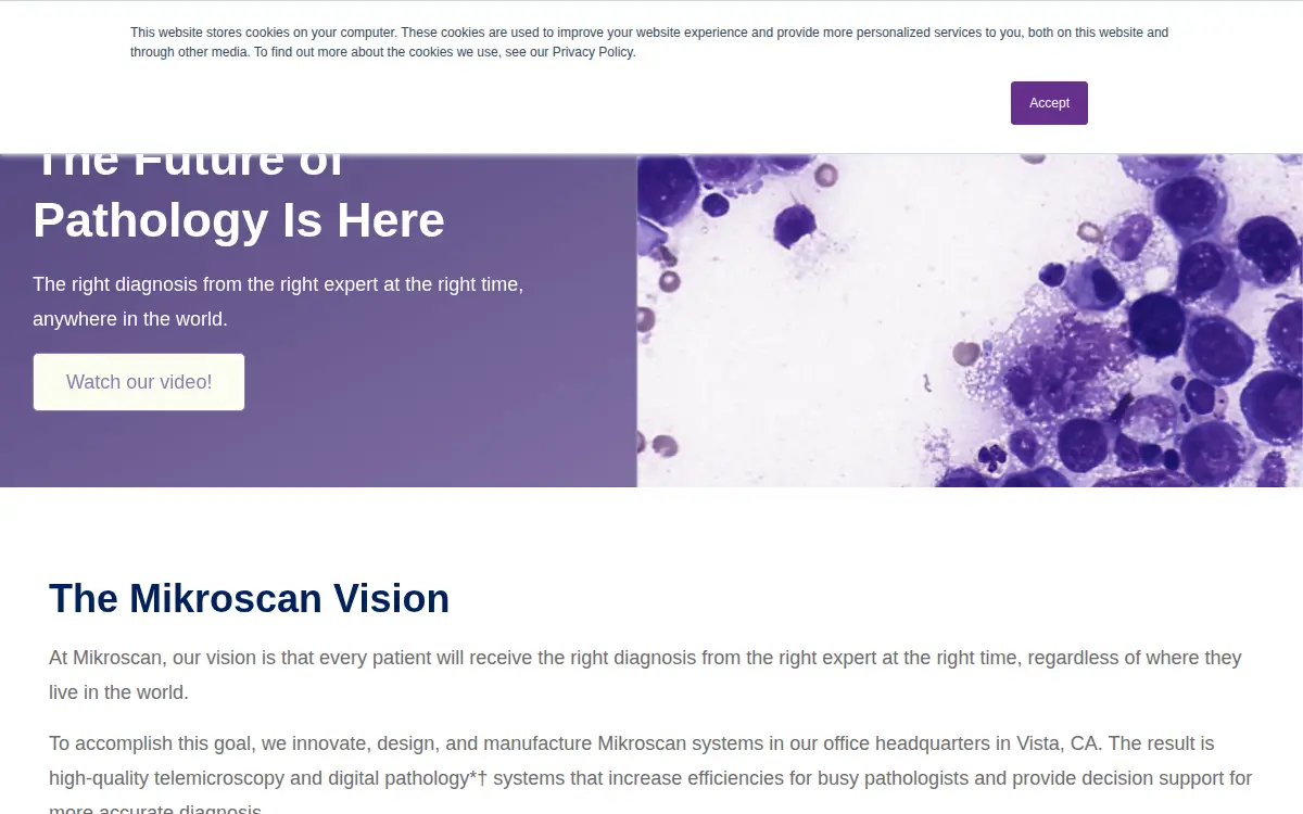 Homepage of Mikroscan Technologies INC