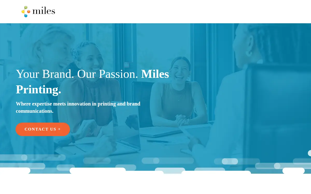 Homepage of Miles Printing Corporation