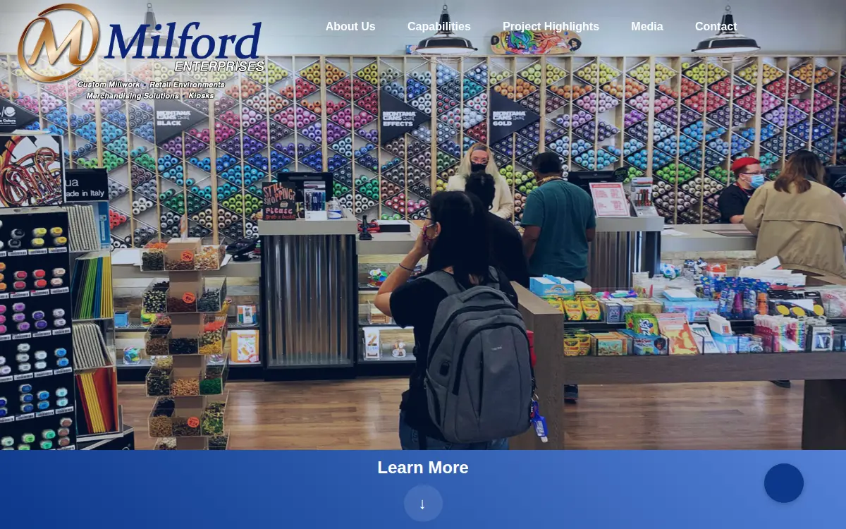 Homepage of Milford Enterprises, INC