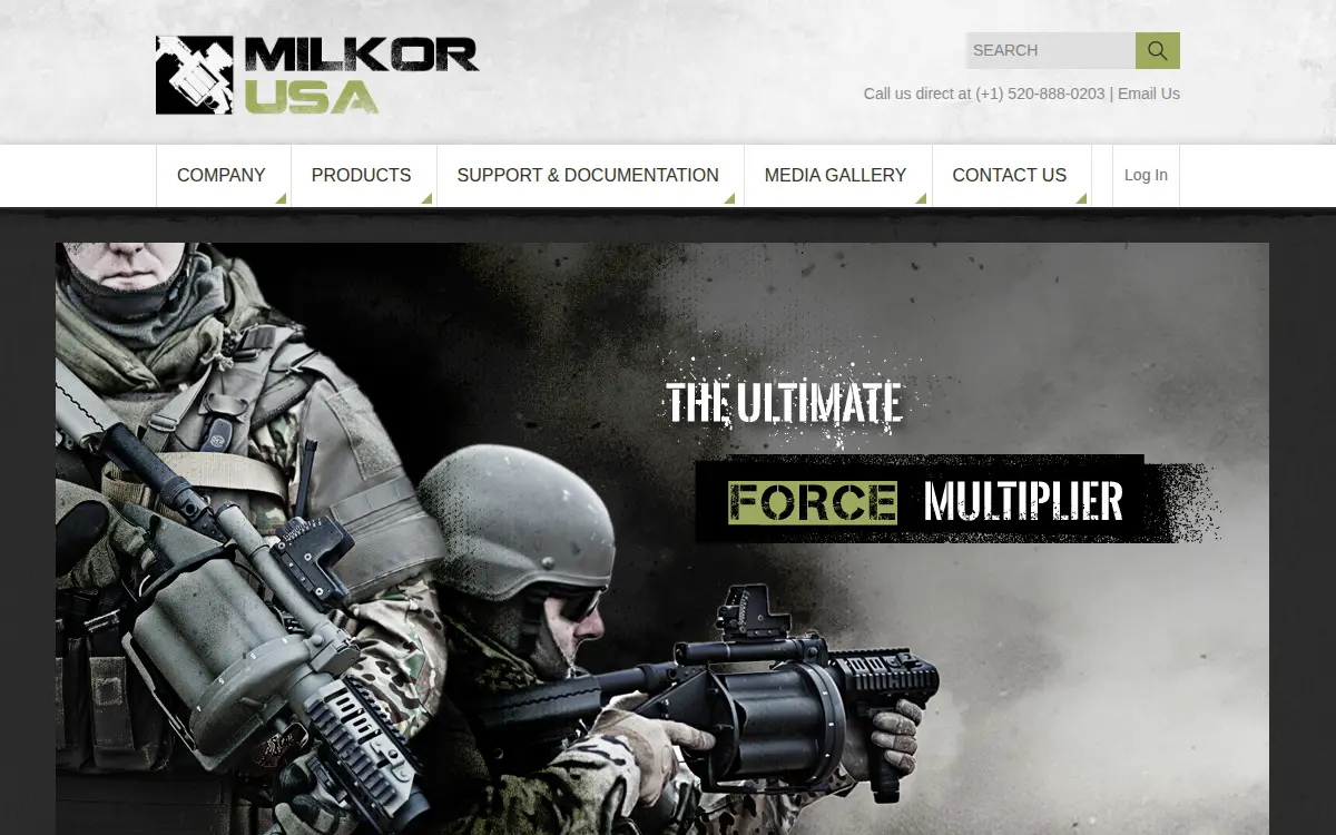 Homepage of Milkor USA INC