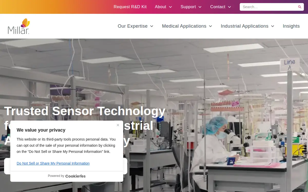 Homepage of Millar, LLC