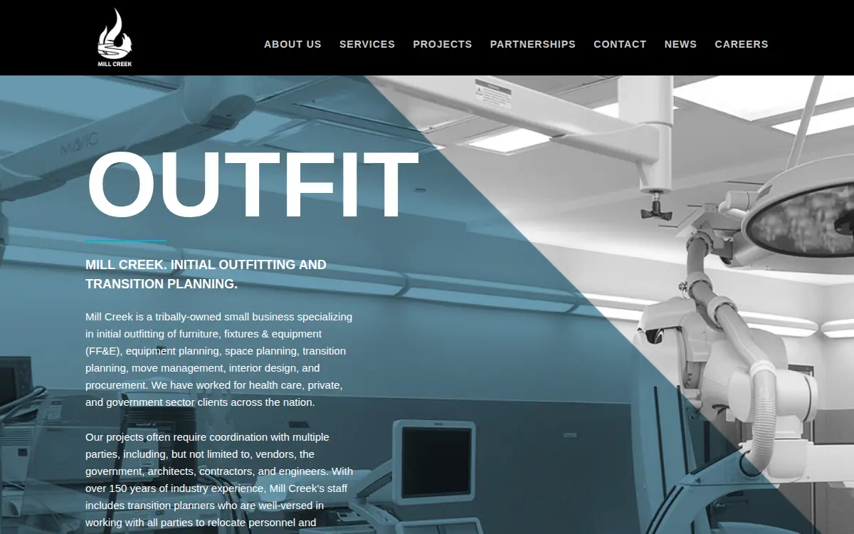 Homepage of Mill Creek LLC