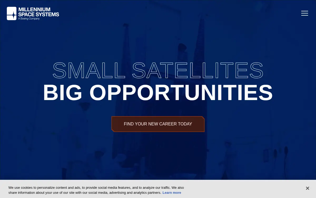 Homepage of Millennium Space Systems, INC.