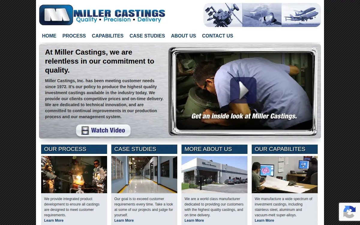 Homepage of Miller Castings INC