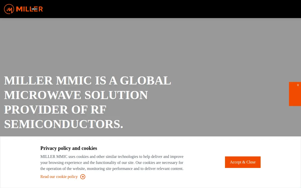 Homepage of Miller Mmic, INC.