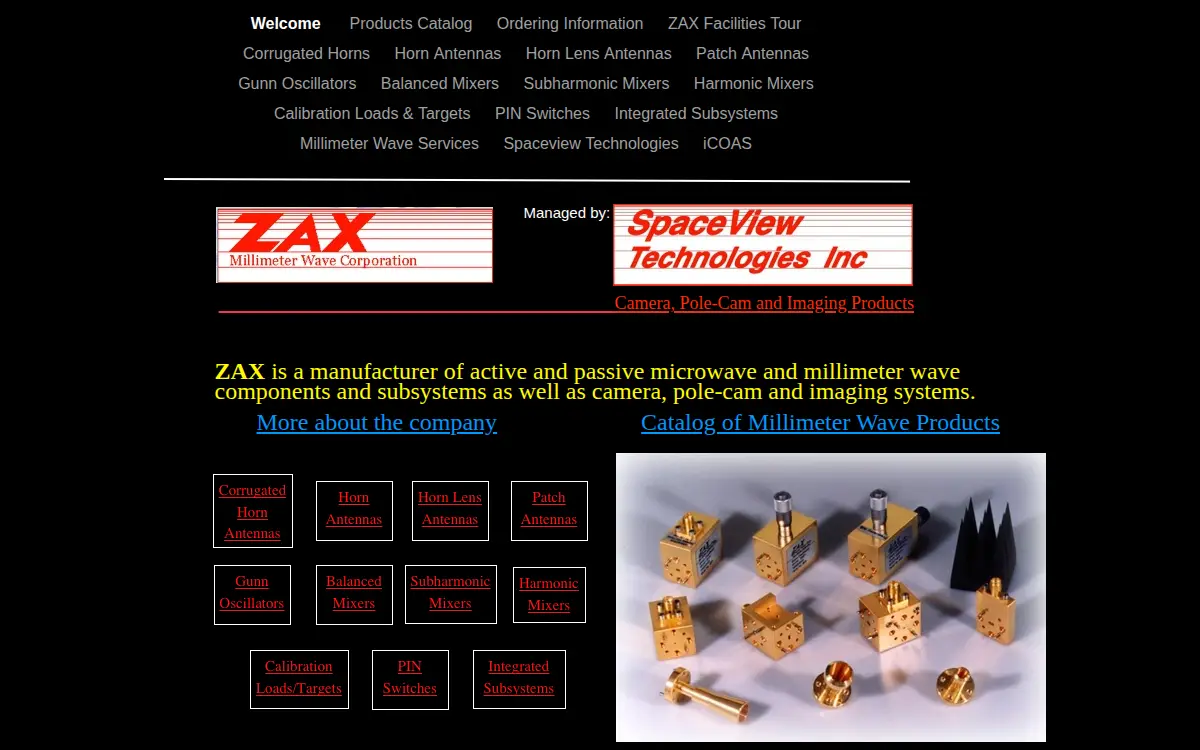 Homepage of Z a X Millimeter Wave Corporation