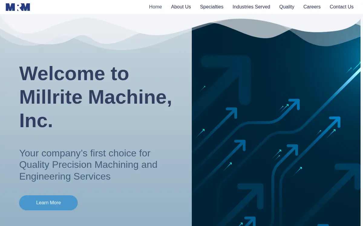 Homepage of Millrite Machine INC.