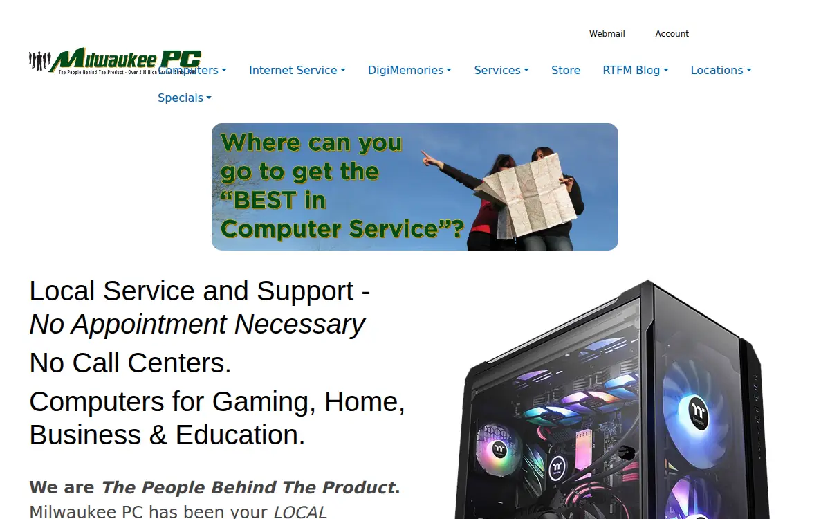 Homepage of Milwaukee PC INC a Wisconsin CORP