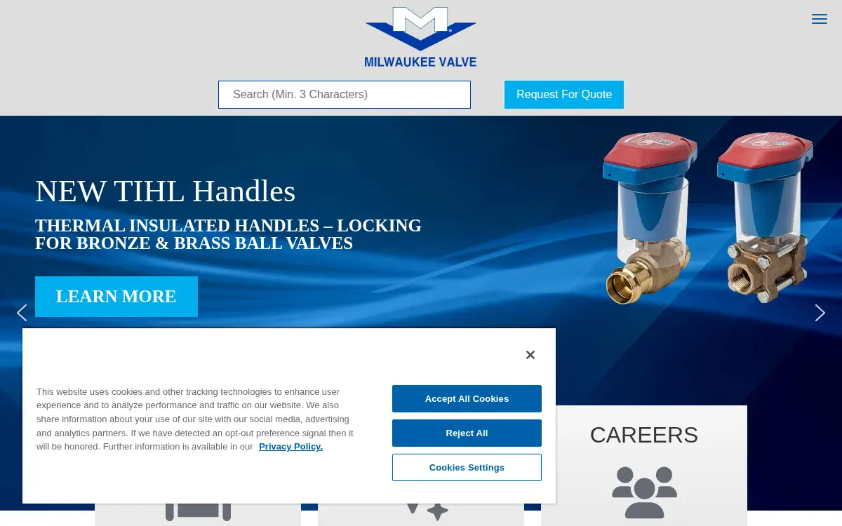 Homepage of Milwaukee Valve Co, INC