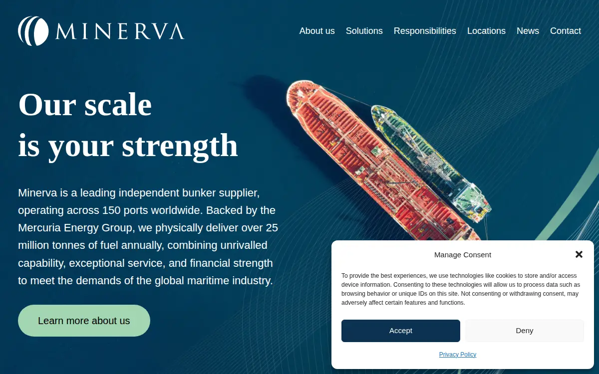 Homepage of Minerva Bunkering (usa) LLC