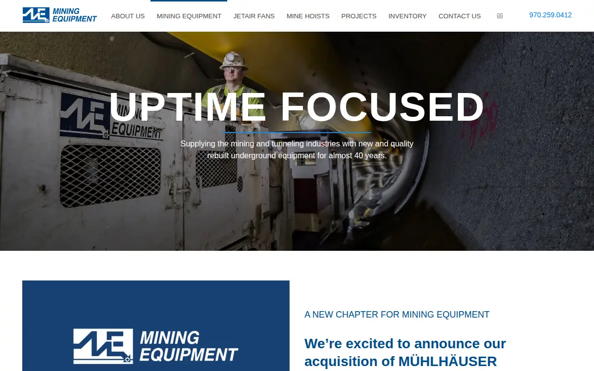 Homepage of Mining Equipment LTD