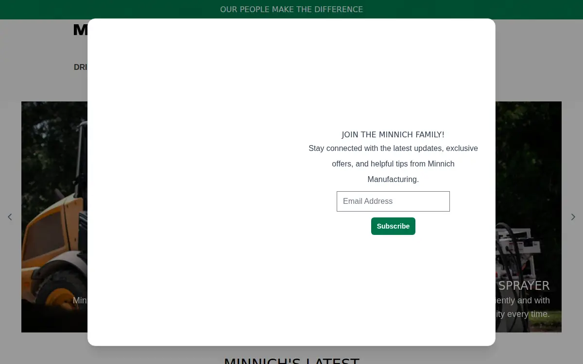 Homepage of Minnich Manufacturing CO INC