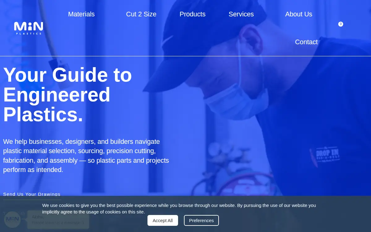 Homepage of Min Plastics & Supply, INC
