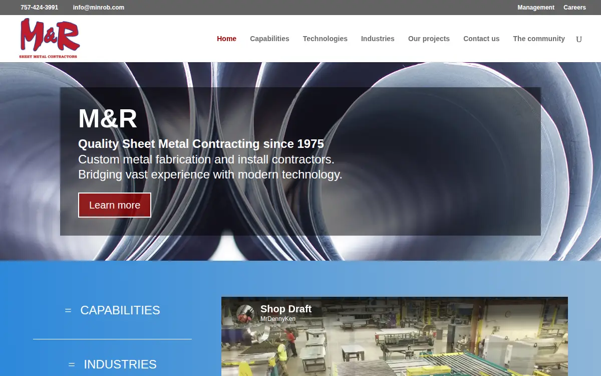 Homepage of Minton & Roberson INC