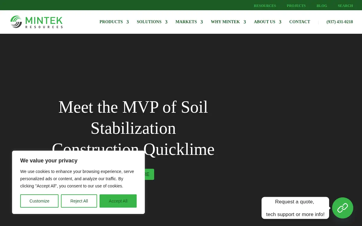 Homepage of Mintek Resources INC
