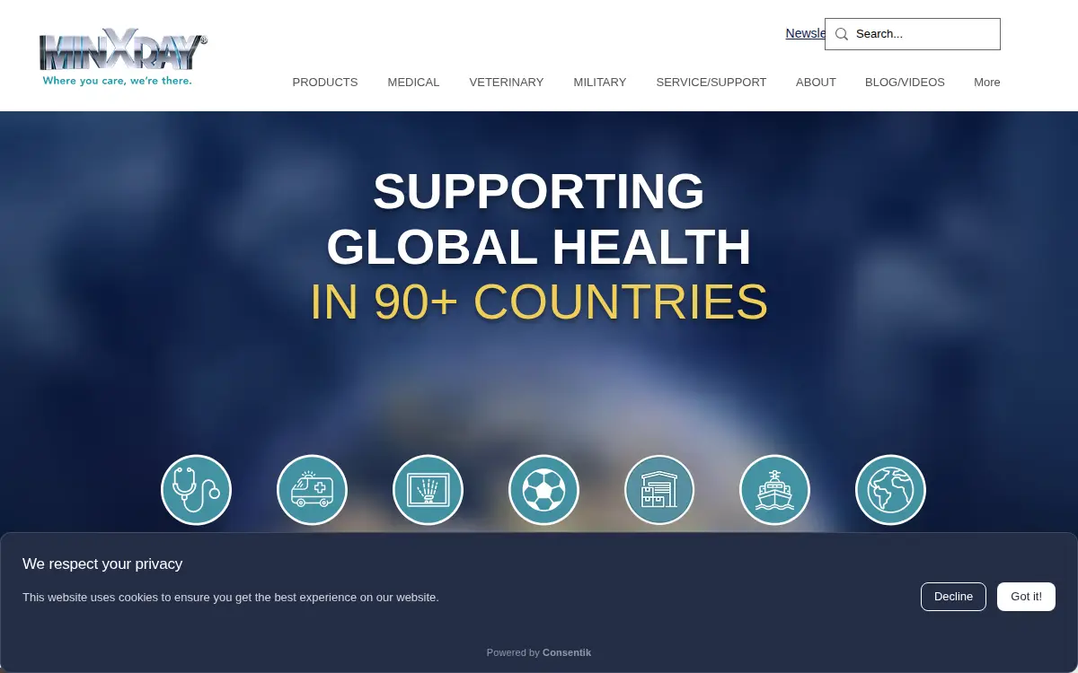 Homepage of Minxray INC