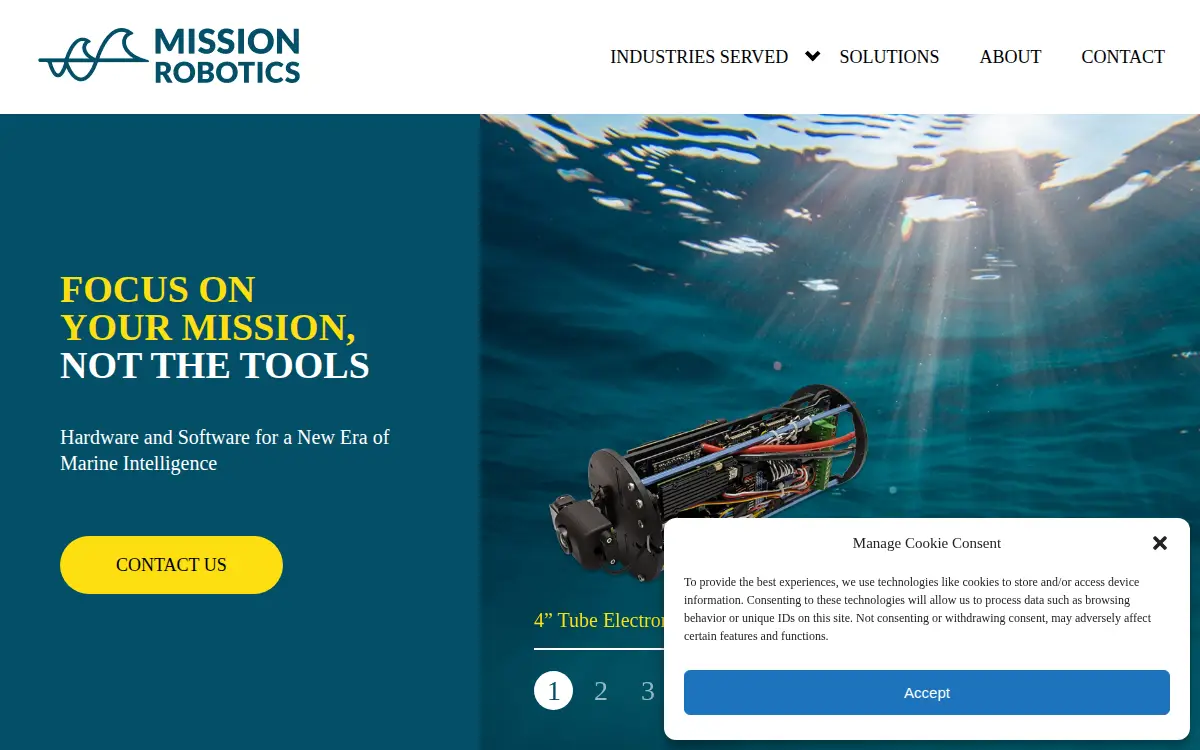 Homepage of Mission Robotics INC.