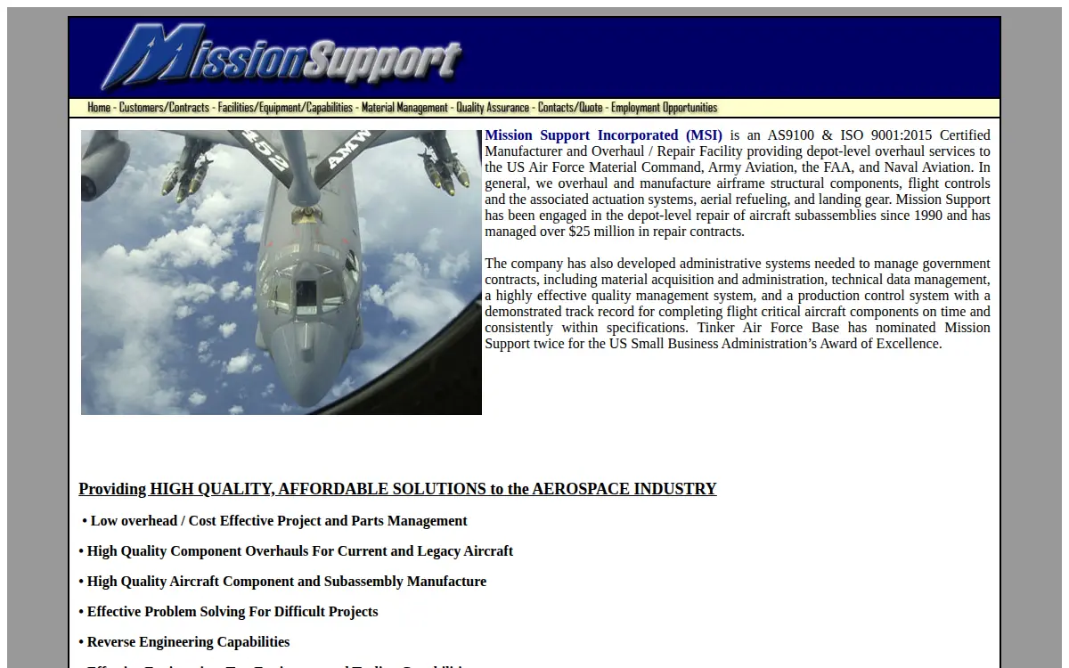Homepage of Merrill Corporation