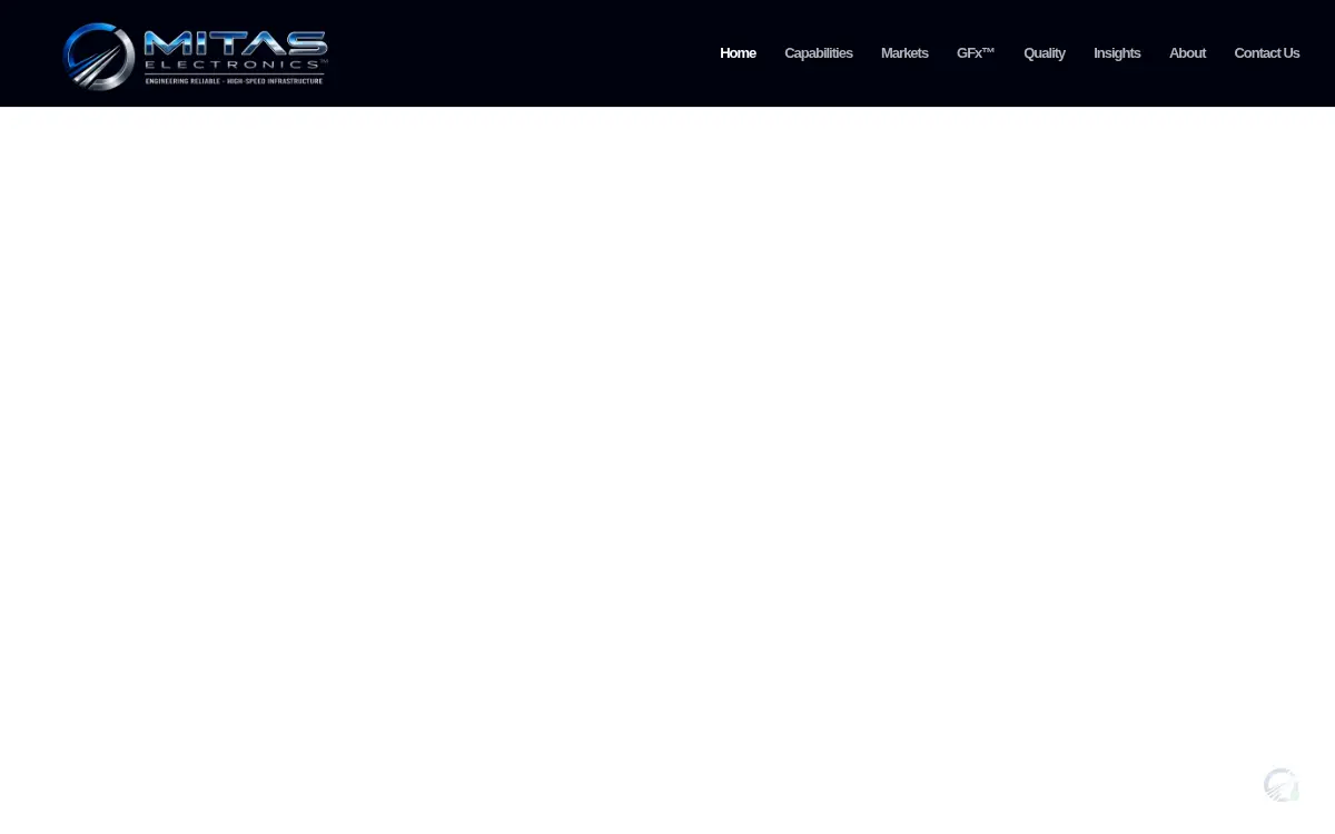 Homepage of Mitas Electronics LLC