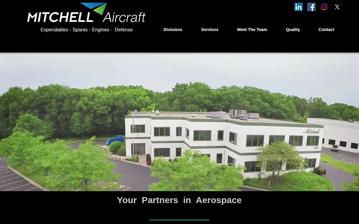 Homepage of Mitchell Aircraft, LLC